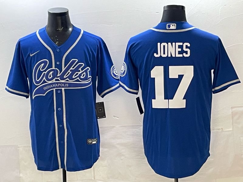 Men 2025 Indianapolis Colts #17 Jones blue Joint Name Nike Limited NFL Jersey 001->new york yankees->MLB Jersey